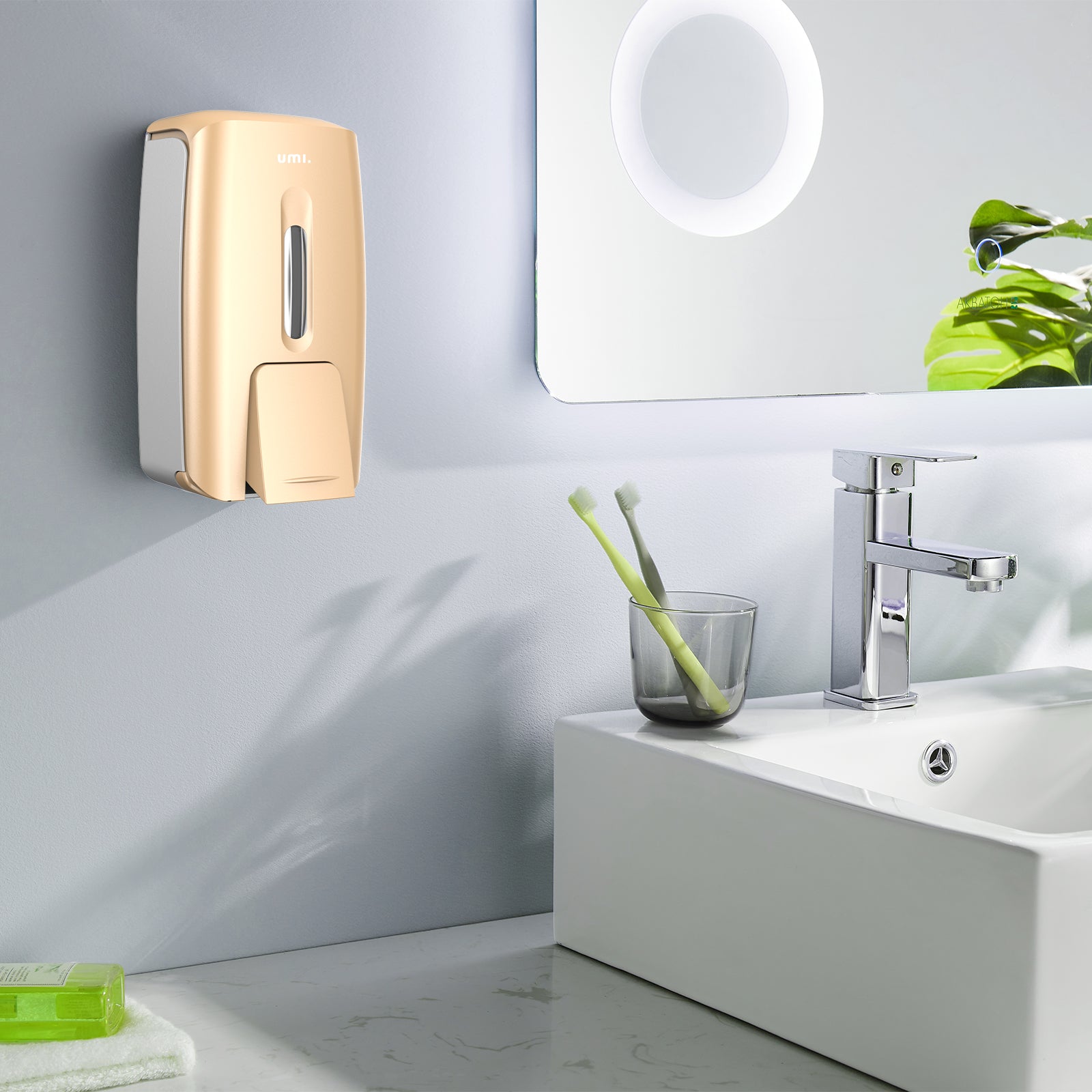 interhasa! Manual Hand Soap Dispenser 800ml, Wall Mounted，HSD-F9088